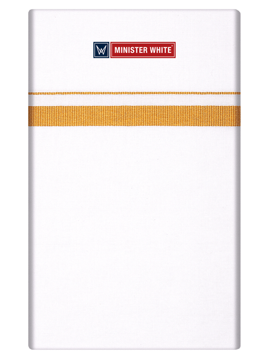 Mens Cotton Cream Single Layered Dhoti with 1/2" Gold Jari Border - Prime 1/2
