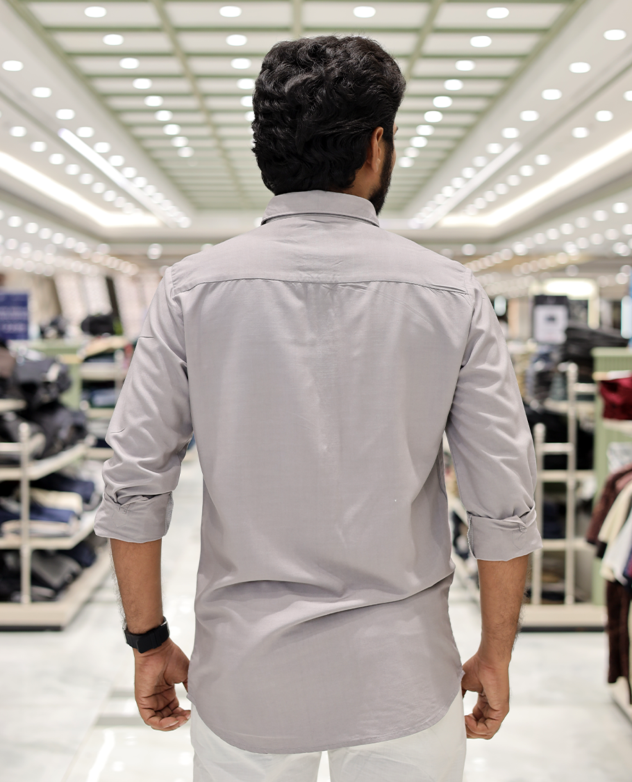 Cream Cotton-Blended Party Wear Shirt, Comes with Floral Print, Full Sleeves, a Spread Collar, a Slim Fit, and Regular Length