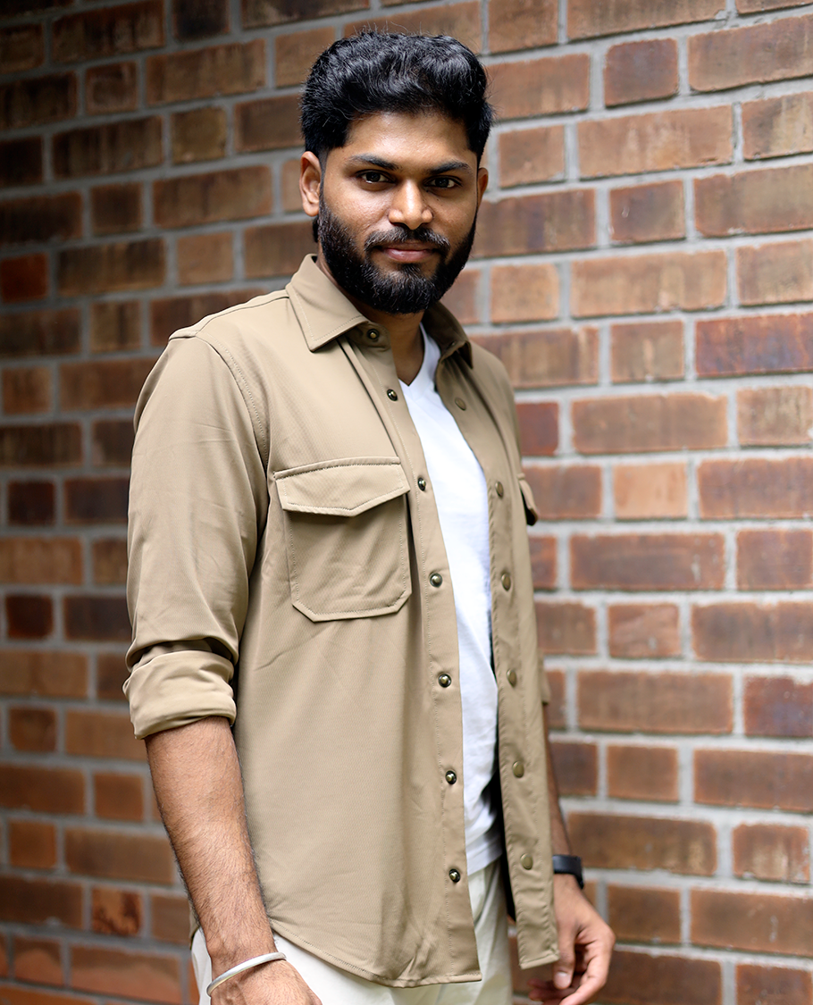 Brown Textured Cotton-Blended Casual Shirt Features Half Sleeves, a Regular Fit, a Spread Collar, and Regular Length