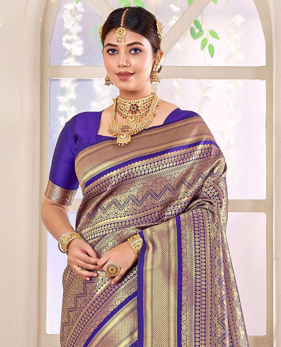 Violet Jacquard Designer Catalog Saree