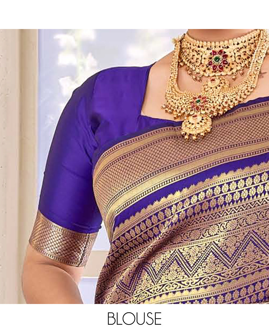 Violet Jacquard Designer Catalog Saree