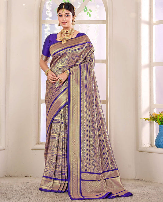 Violet Jacquard Designer Catalog Saree
