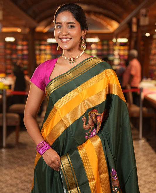 Green Mysore Silk Saree