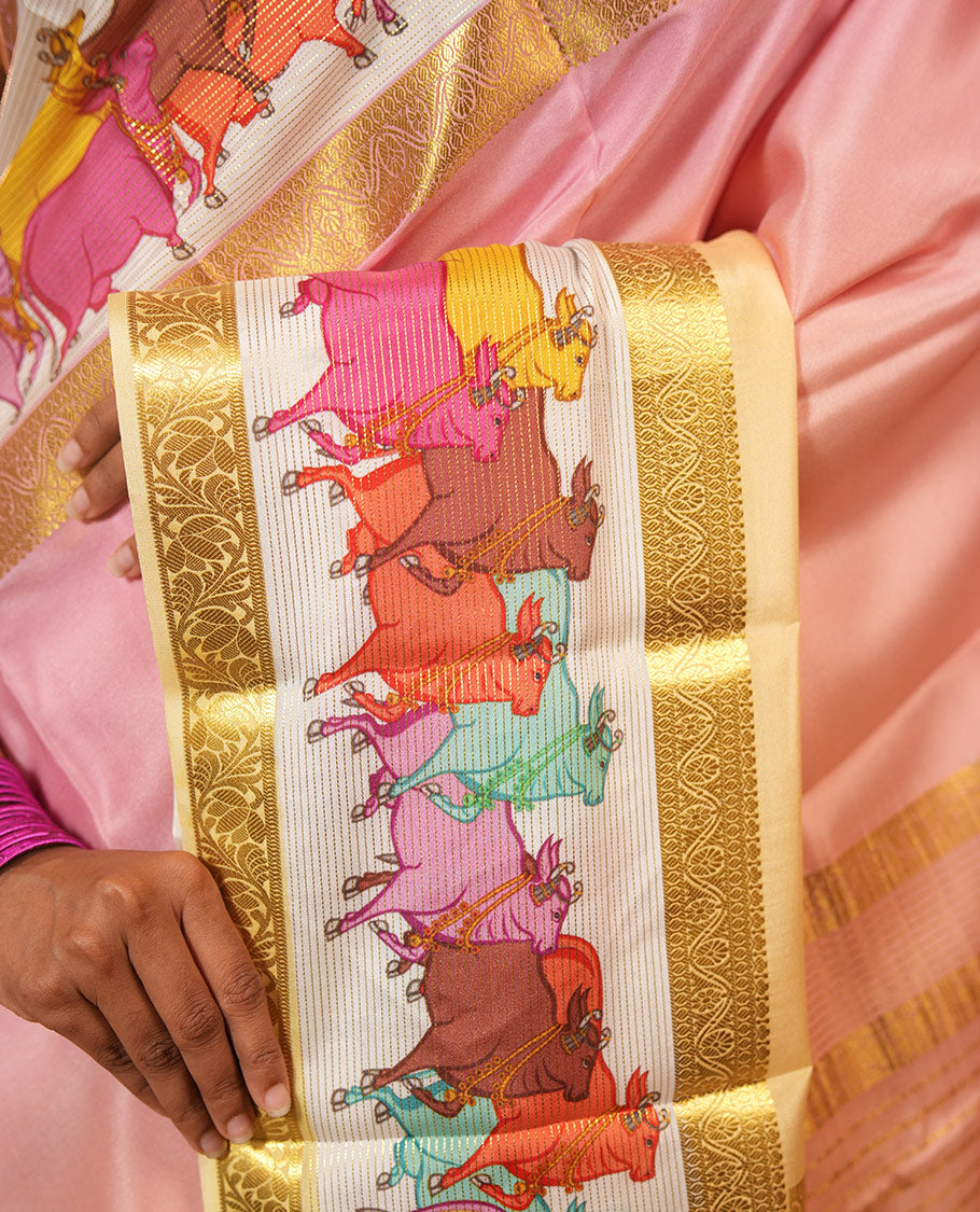 Pink Mysore Silk Saree