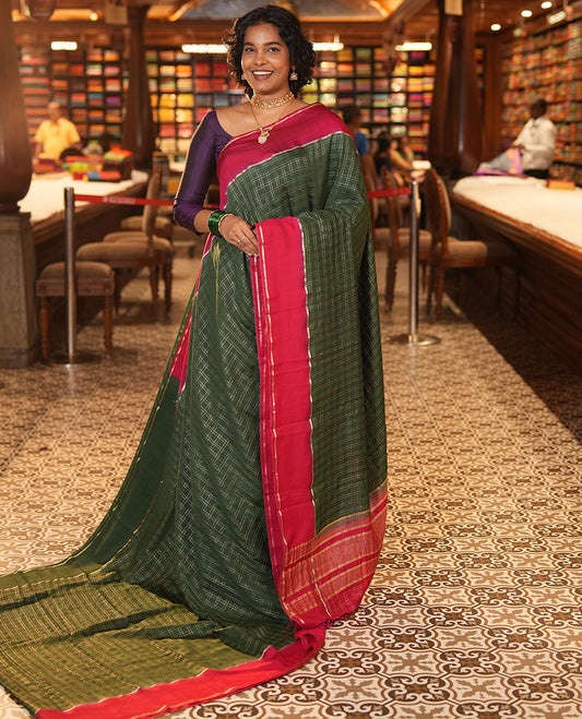 Green Assam Silk Saree