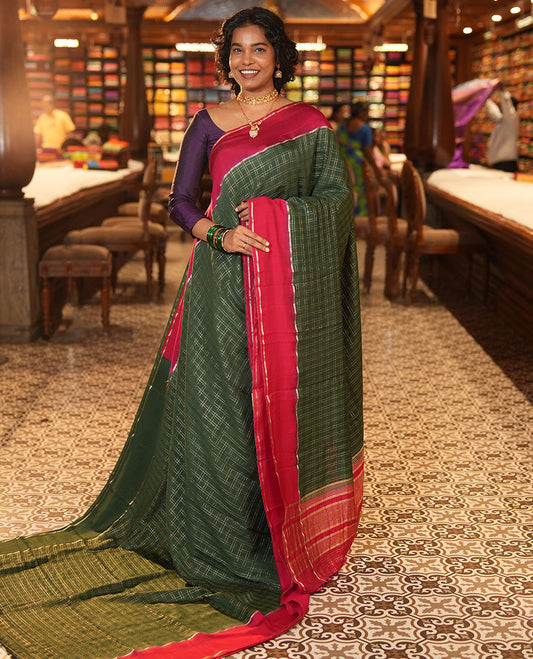 Green Assam Silk Saree