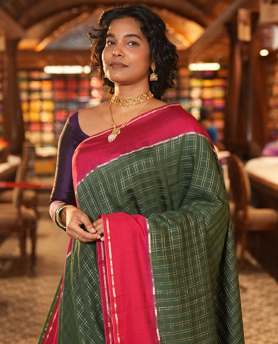 Green Assam Silk Saree