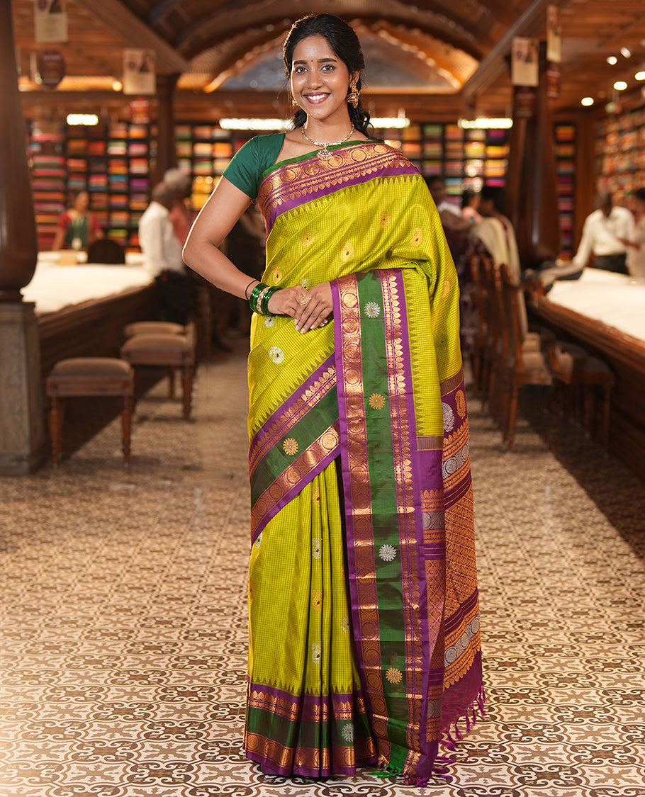 Green Gadwal Saree