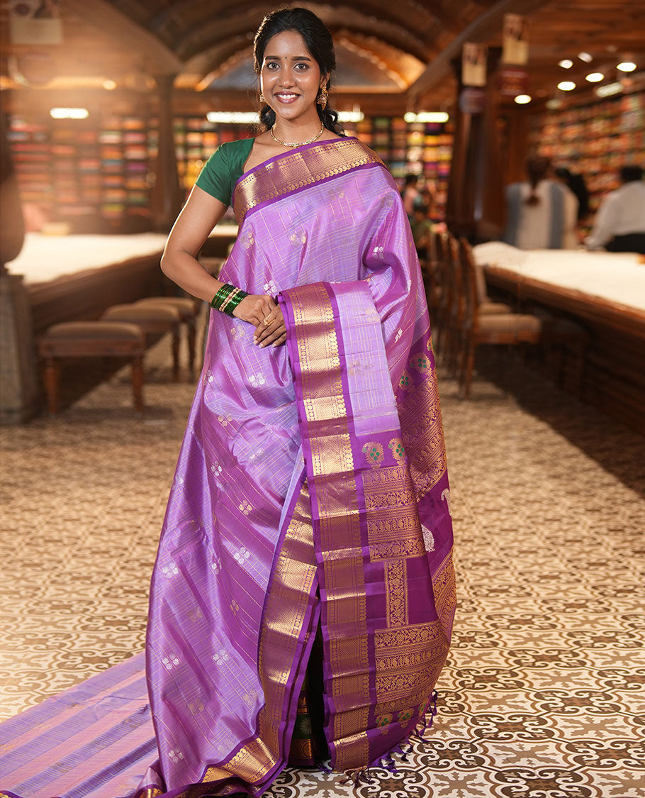 Purple Gadwal Saree