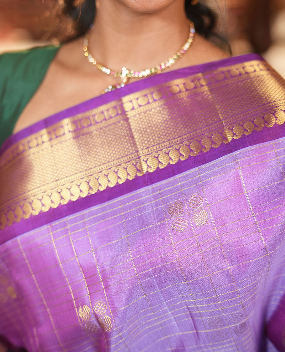 Purple Gadwal Saree
