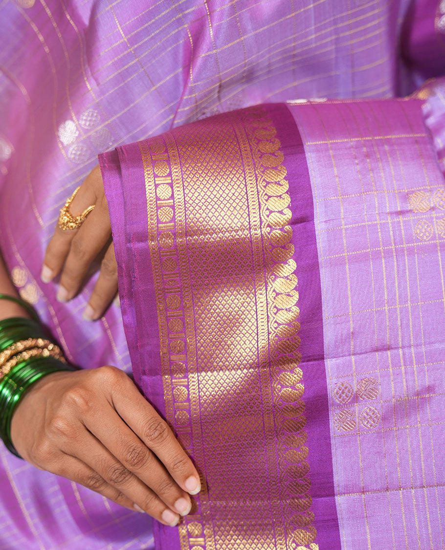 Purple Gadwal Saree