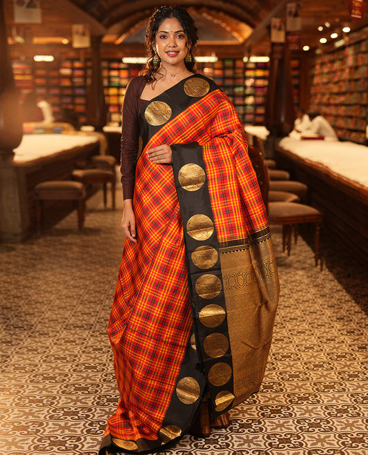 Red Kanchi Silk