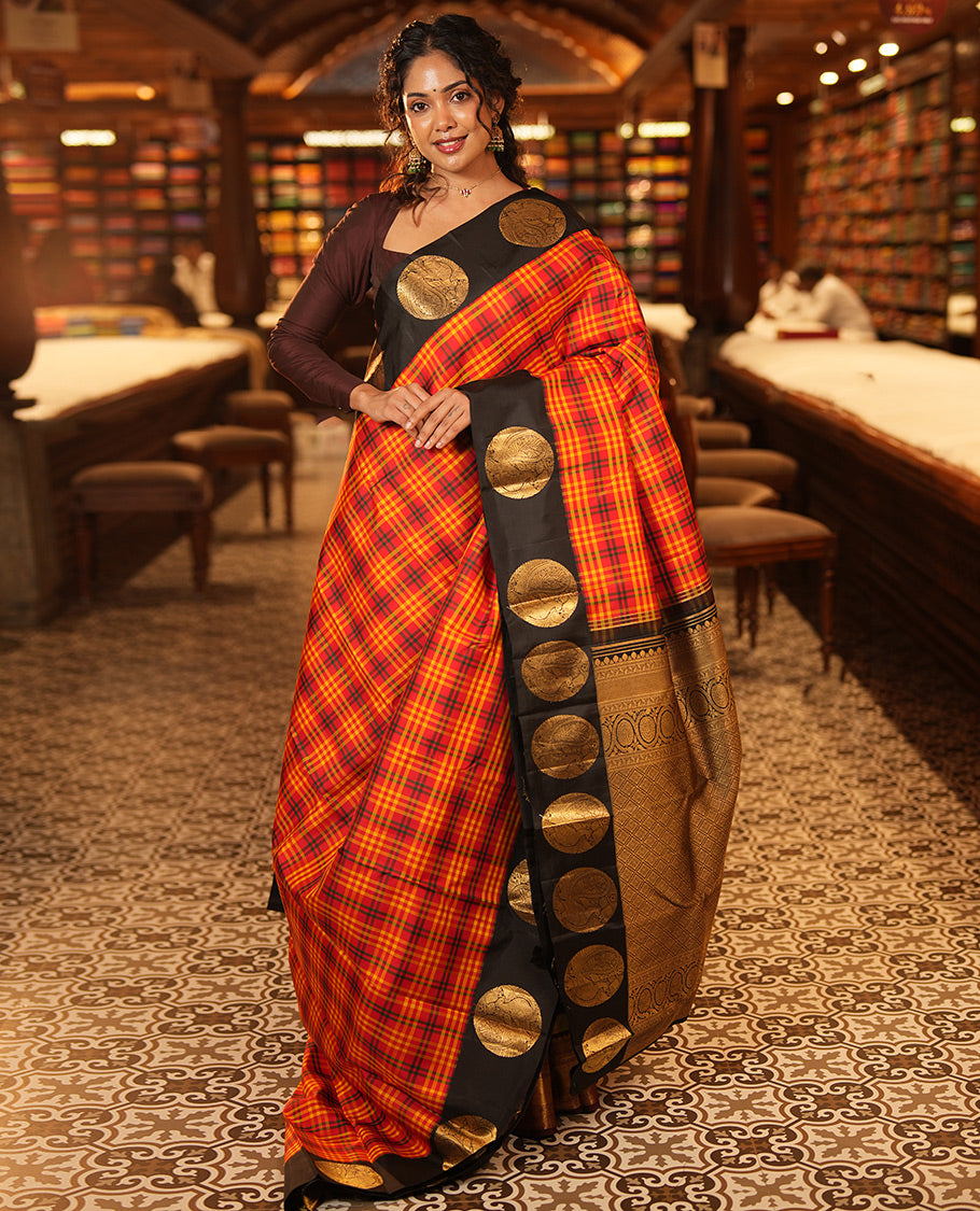Red Kanchi Silk