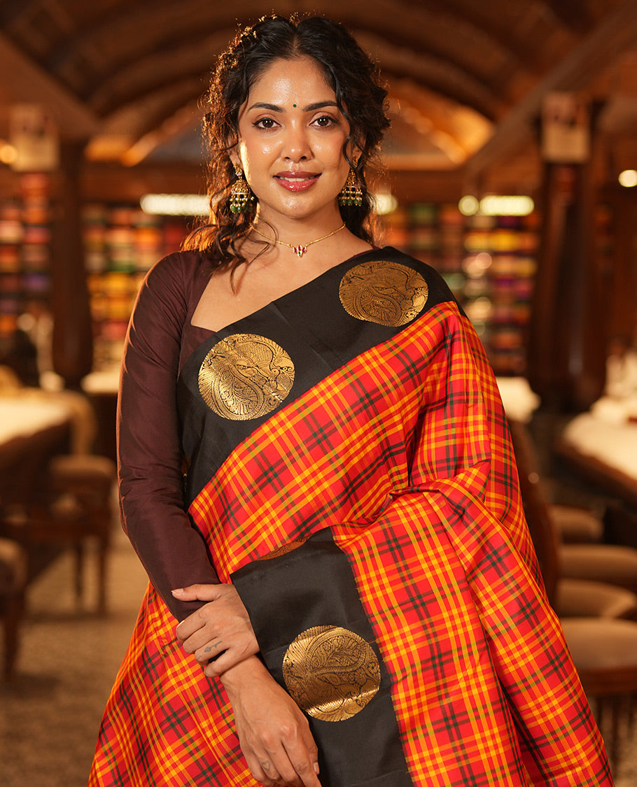 Red Kanchi Silk