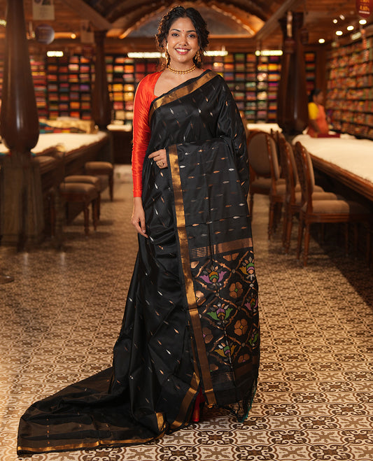 Black Uppada Silk Saree