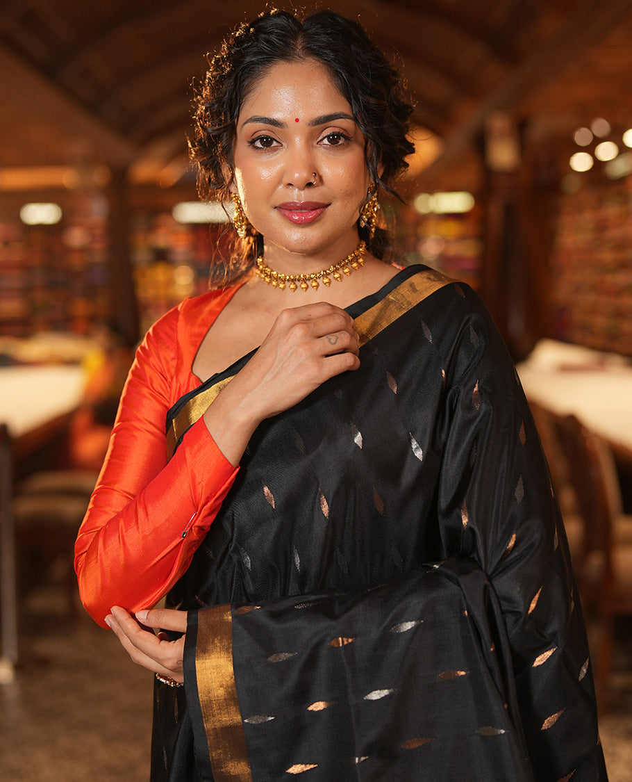 Black Uppada Silk Saree