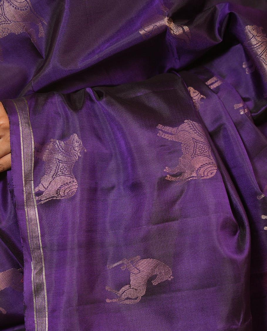 Dark Violet Mayuri Soft Silk Saree