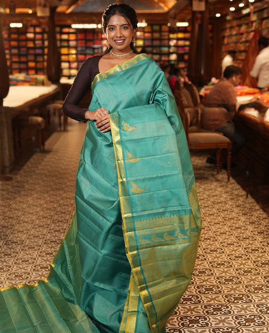 Blue Kanchipuram Silk Saree
