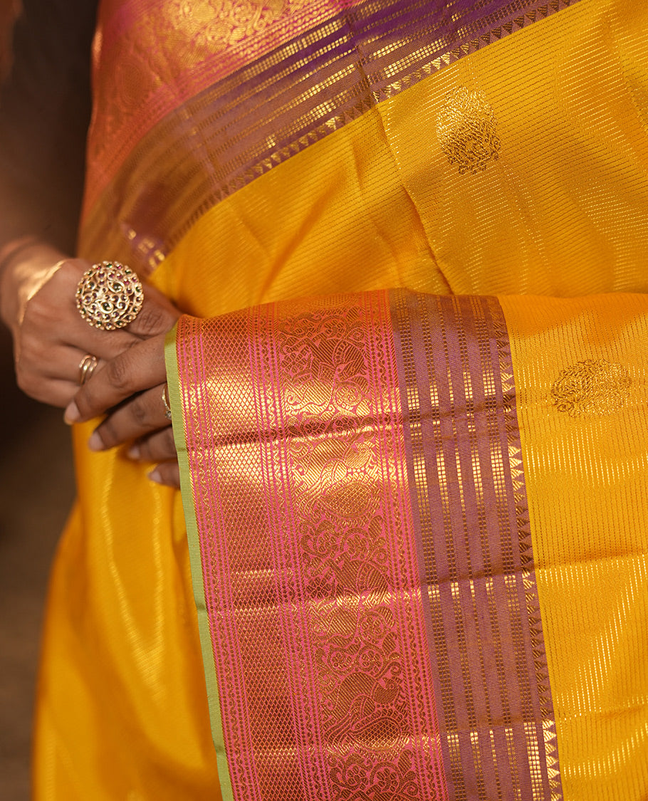 Yellow Kanchi Silk