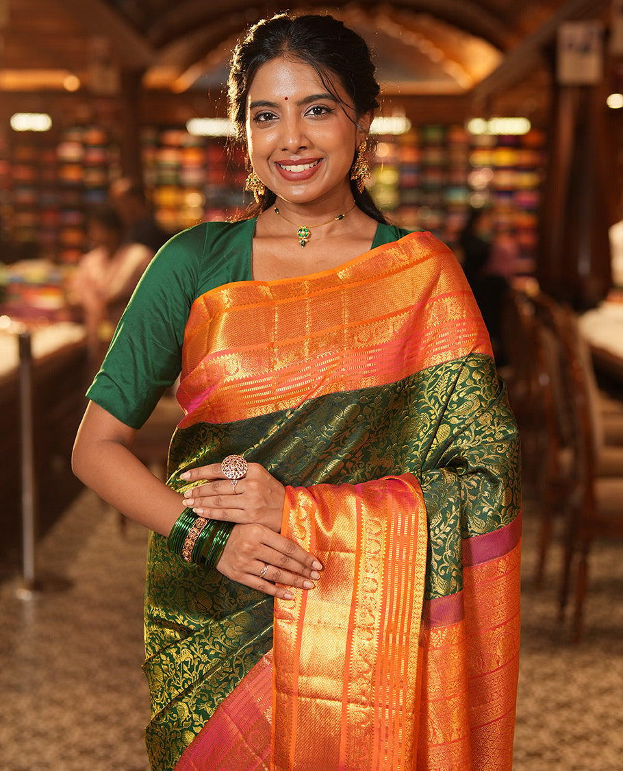 Green Kanchi  Silk