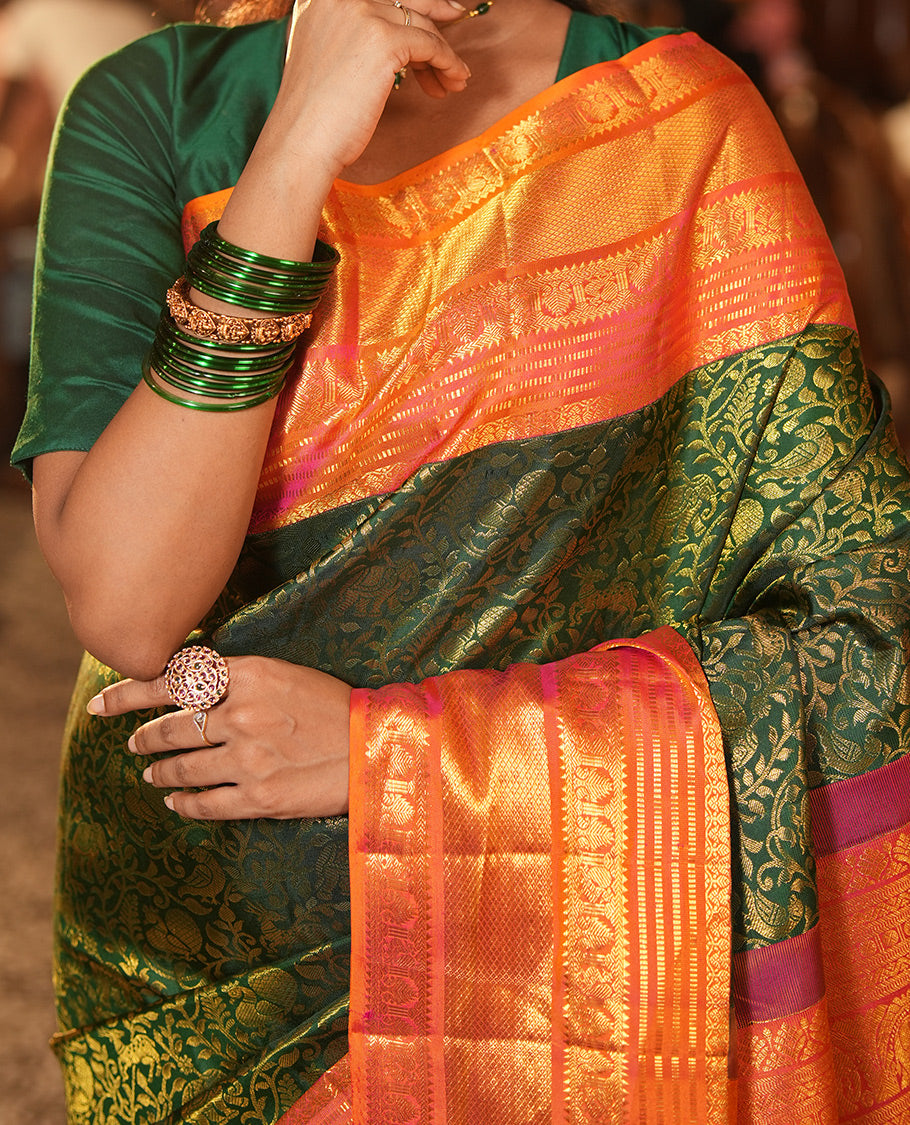 Green Kanchi  Silk