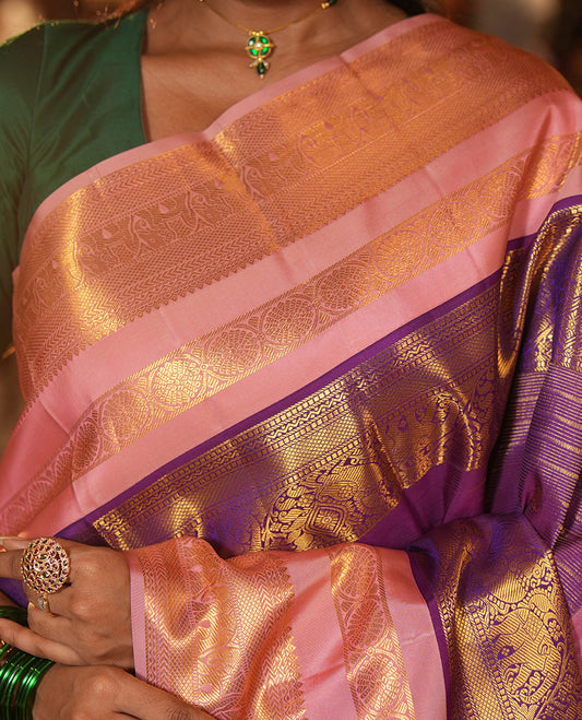 Purple Kanchi Silk
