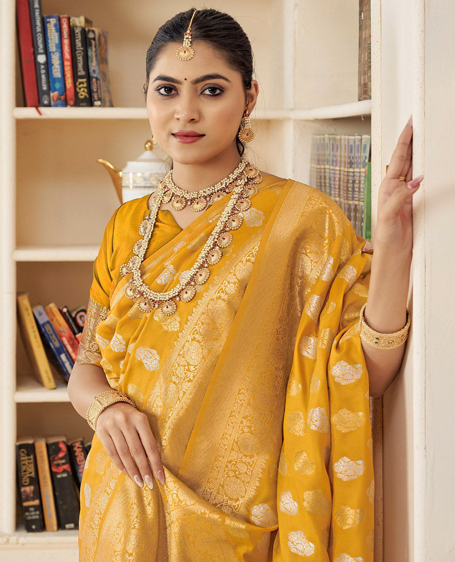 Yellow Designer Catalog Saree