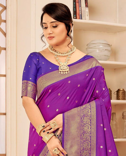 Pink Art Silk Designer Catalog Saree, Subtly Sparkled with Zari Buttas, a Contrast Traditional Zari Border, Gleaming Zari Pallu, and a Contrast Blouse