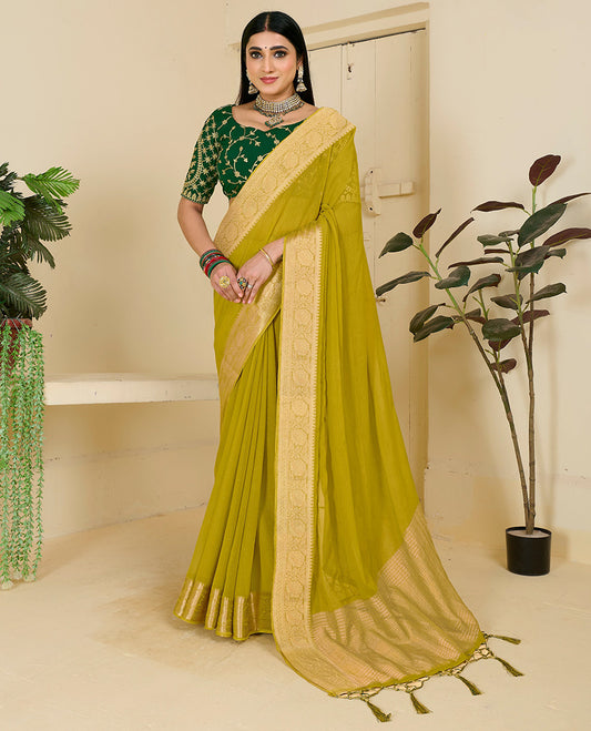 Green Designer Catalog Saree