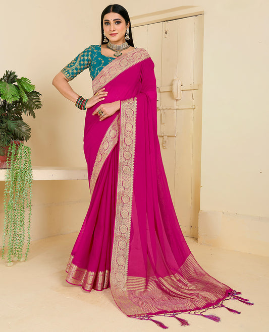 Rani Pink Designer Catalog Saree