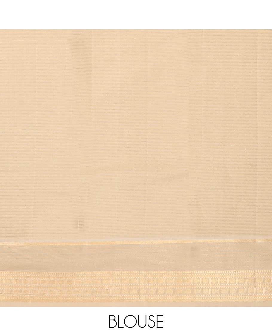 Blue vasundhara elite saree, contrast rettai pettu zari traditional design border & intricate pallu