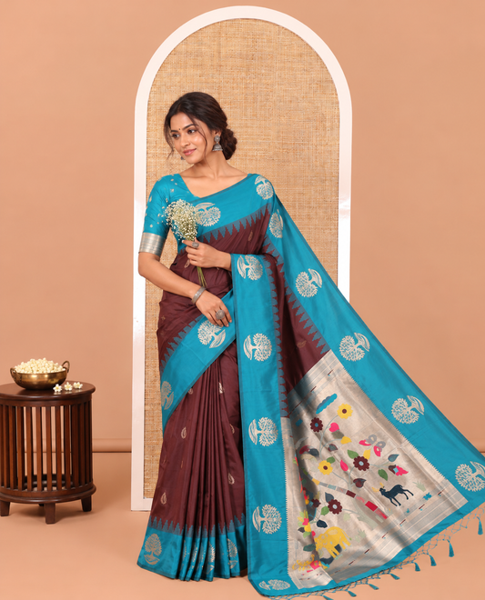 Wine Elite Soft Silk Saree