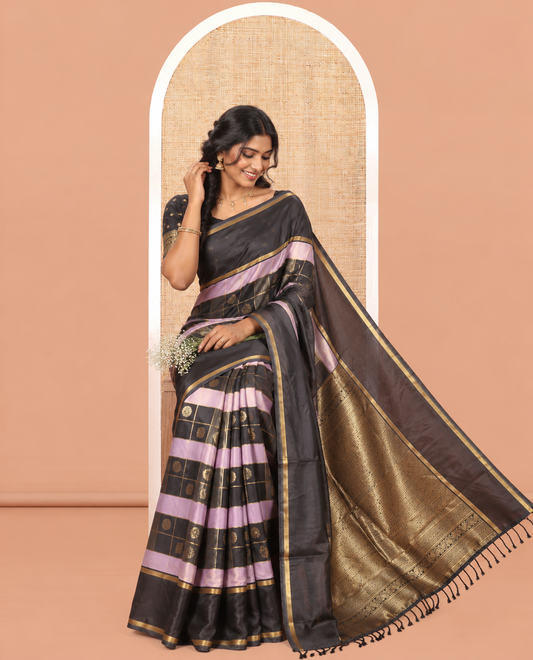 Lavender Elite Soft Silk Saree