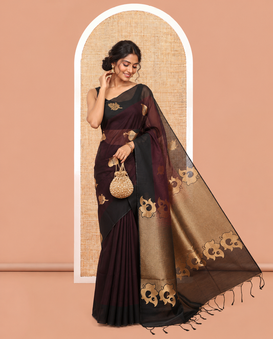 Purple Semi-Silk Cotton Saree