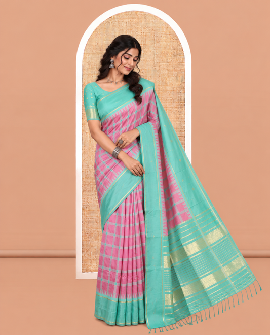 Onion Pink Elite Soft Silk Saree