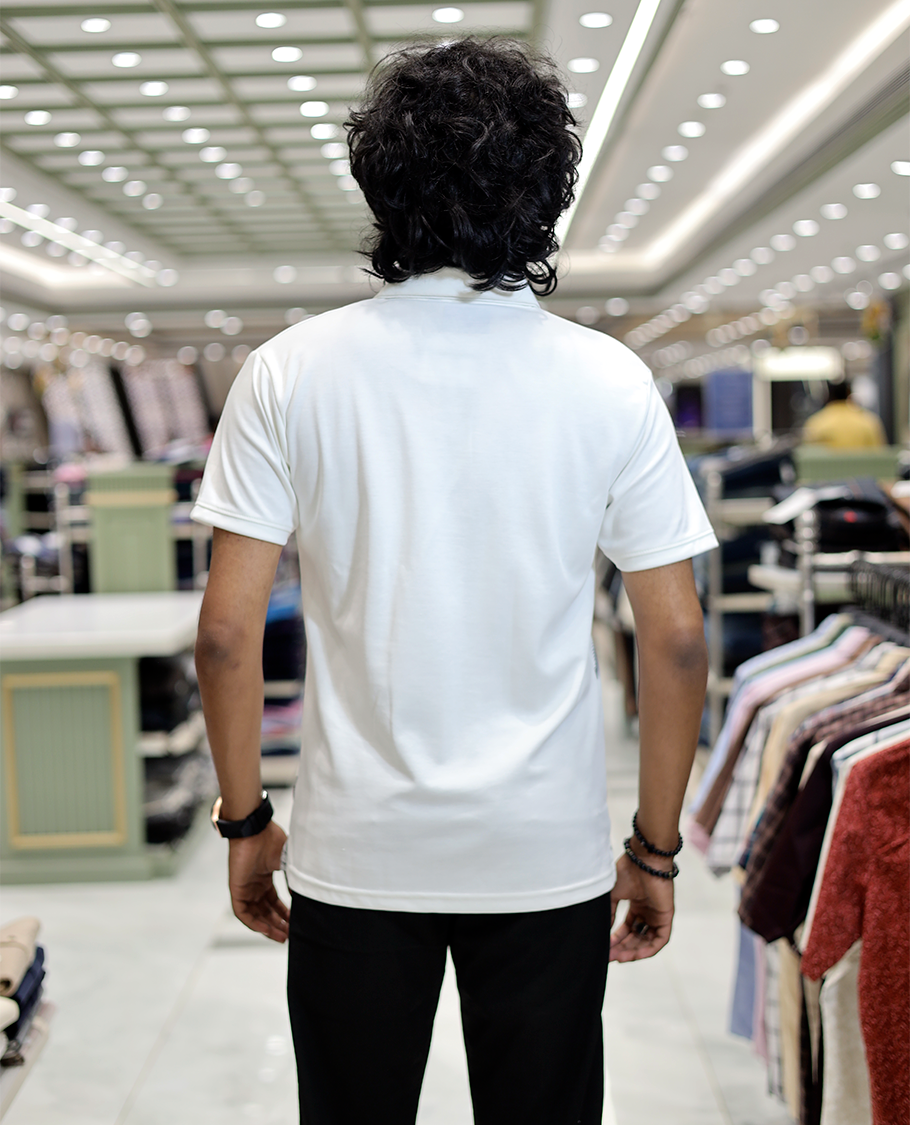 White Desert Theme Cotton-Blended T-Shirt