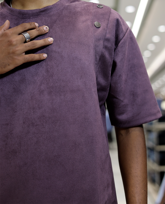 Purple Faux Suede T-Shirt