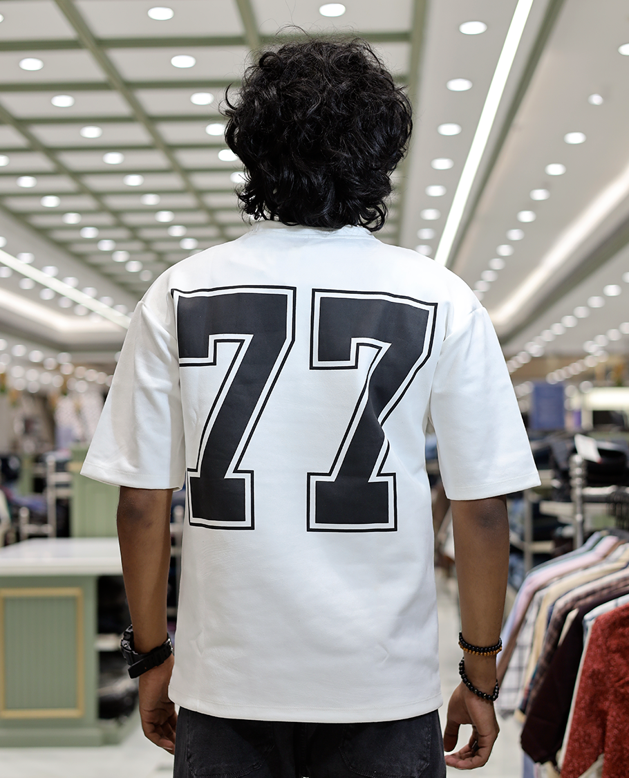 White Faux Suede T-Shirt
